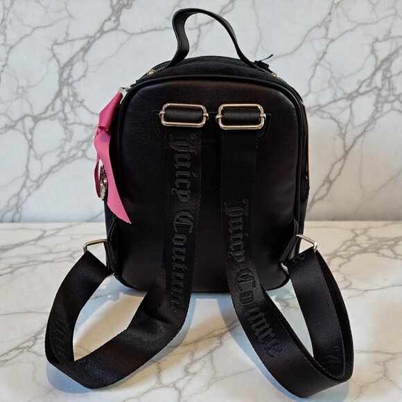 Juicy Couture Black/Pink Girlie Royalty Medium Backpack NWT main image 5